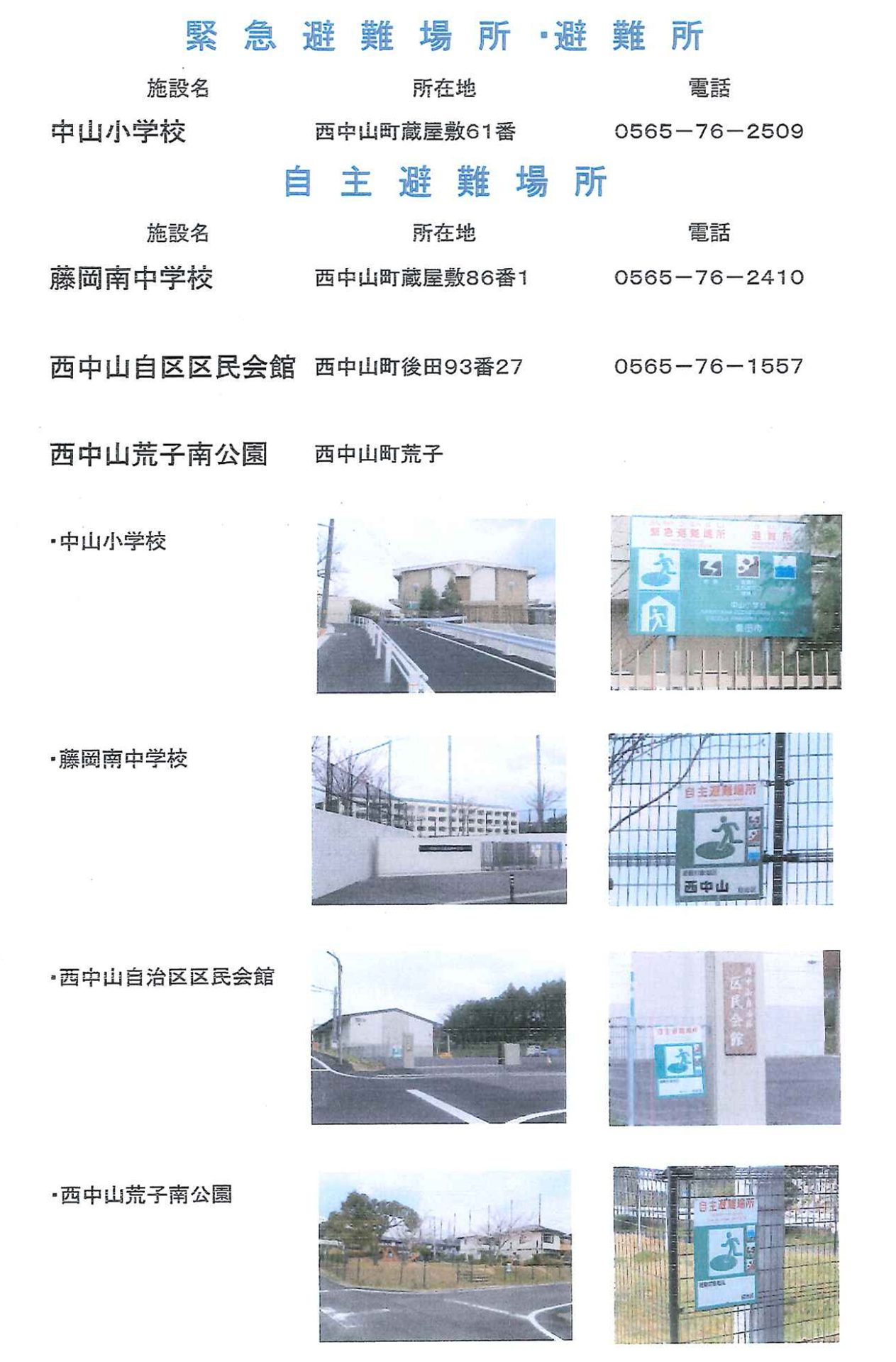 防災･防犯･避難場所