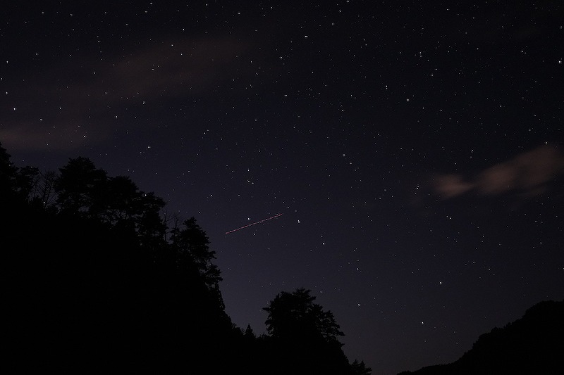 アウトドアガーデンいなぶから見える夜空